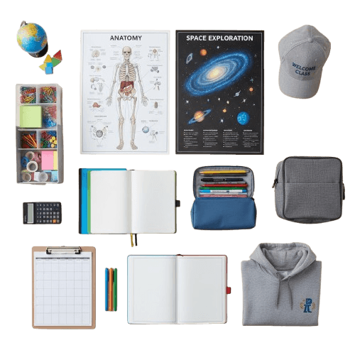 Branded educational supplies and classroom tools